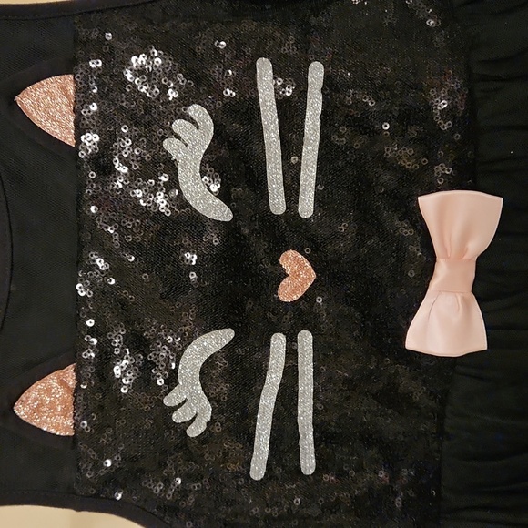 Kitty Cat Black Sequin Dress. NEW with Tags! - Picture 9 of 14